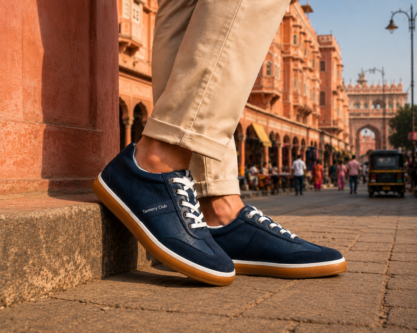 Classic Suede-Accent Leather Sneaker - Image 2